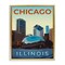 Stupell Industries Chicago Bean Landmark Floating Frame Design by Victoria Barnes